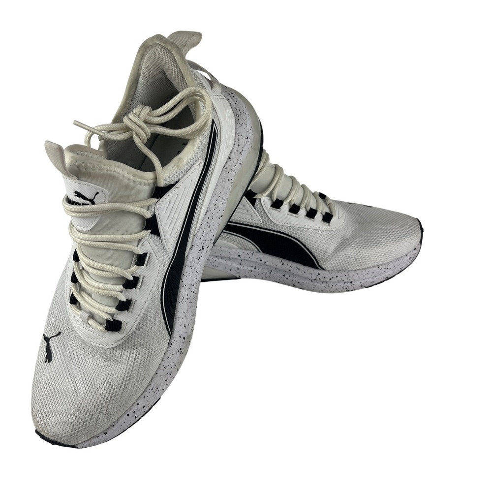 Puma Amplifier Speckle Men's Sneakers White Black US 10 (Style‎ 399143-01)